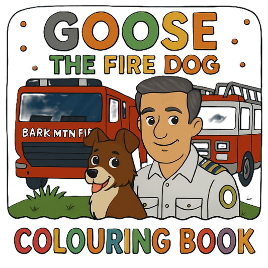 Goose The Fire Dog downloadable bundle (The Big Fire & Goose goes to fire school colouring book)